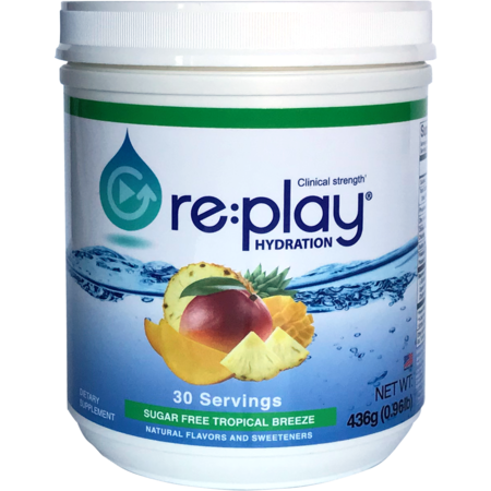 HYDRATION HEALTH PRODUCTS Re:play Hydration Powder Tub, Tropical Breeze, PK12 31101